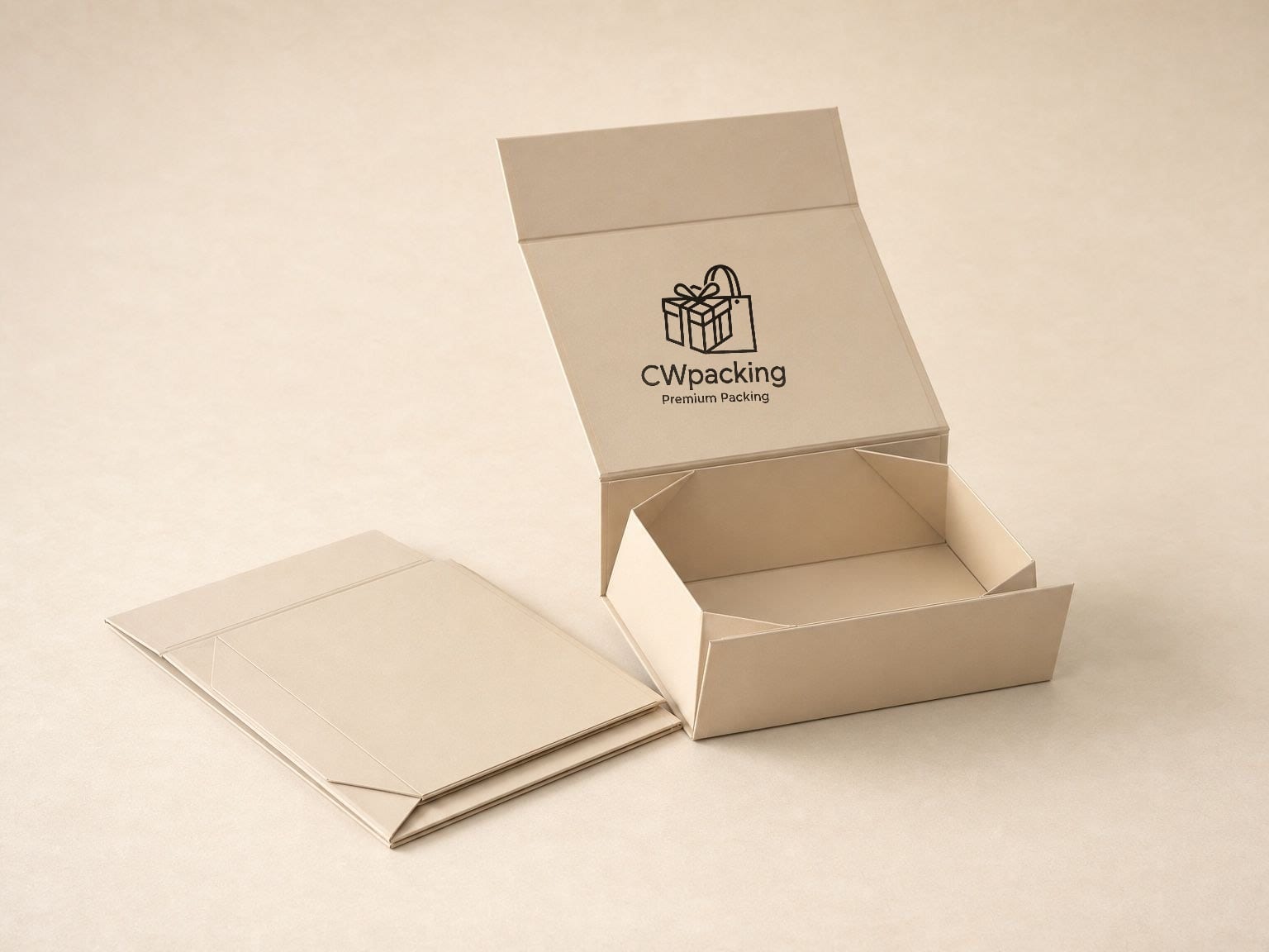 Foldable magnetic gift box