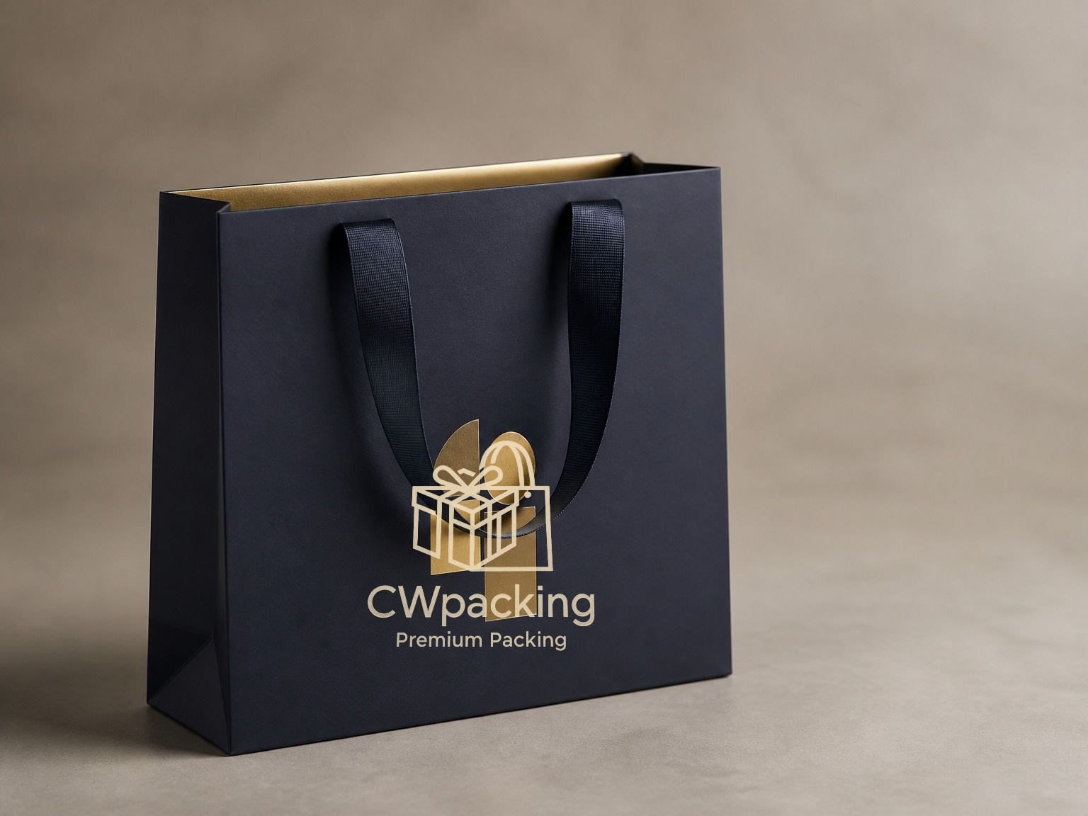 Ribbon-handle gift bag