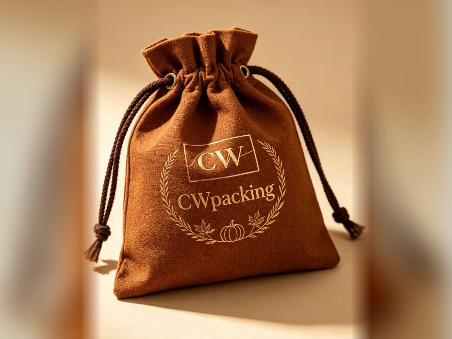 Cotton drawstring pouch